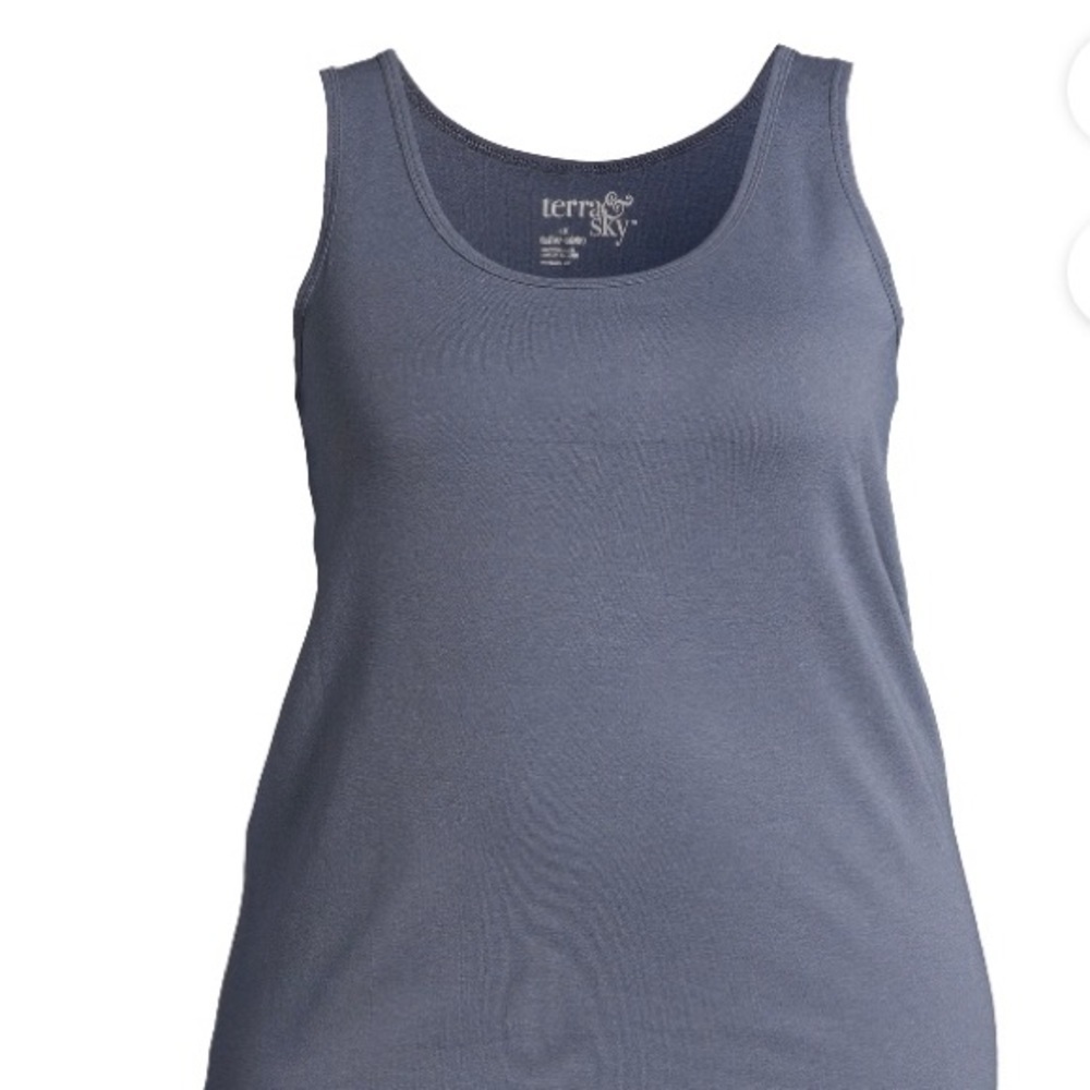 Terra & Sky/ NWT /Women's Layering Tank Top - Longer Length/ Size 0X- 14W